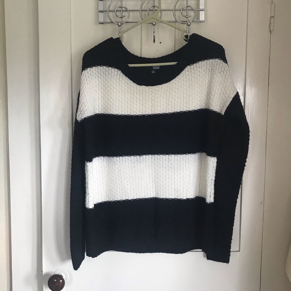 a.n.a Black and White Sweater